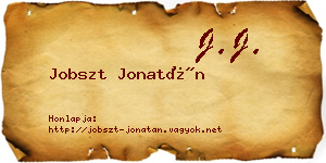 Jobszt Jonatán névjegykártya